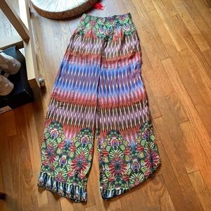 Printed Sheer High Waisted Pants